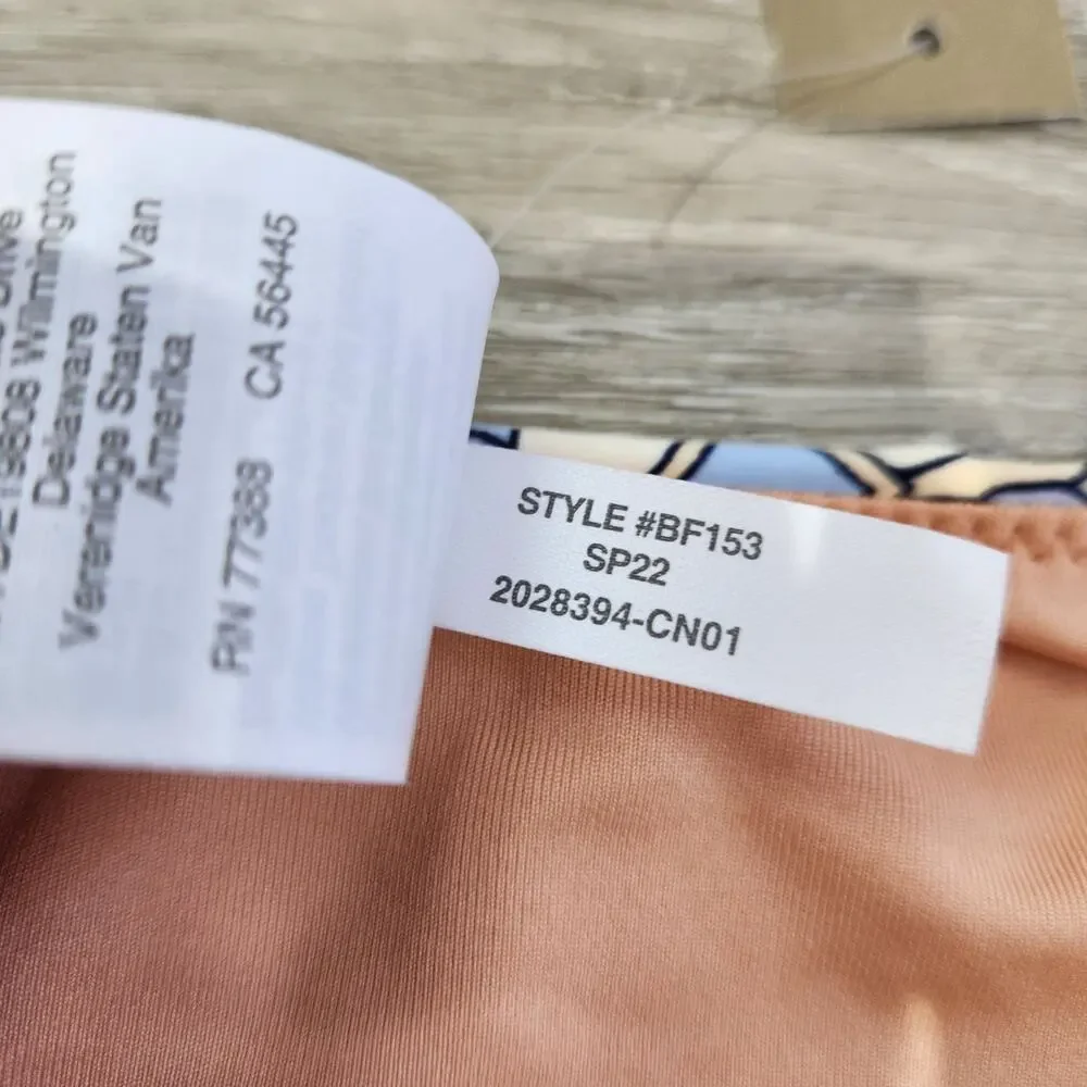 J. Crew Curved-waist Cheeky Bikini Bottom Kaleidoscope New W Tags Women's Size M